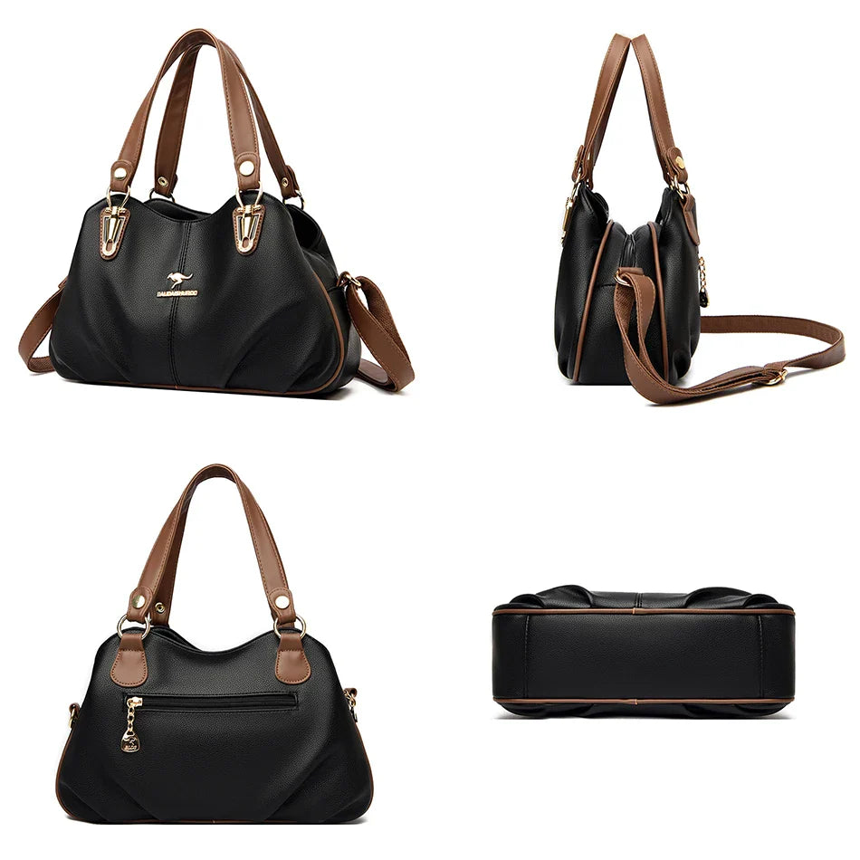 Bolsa Feminina de Couro Grande Crossbody Mabo Cosday